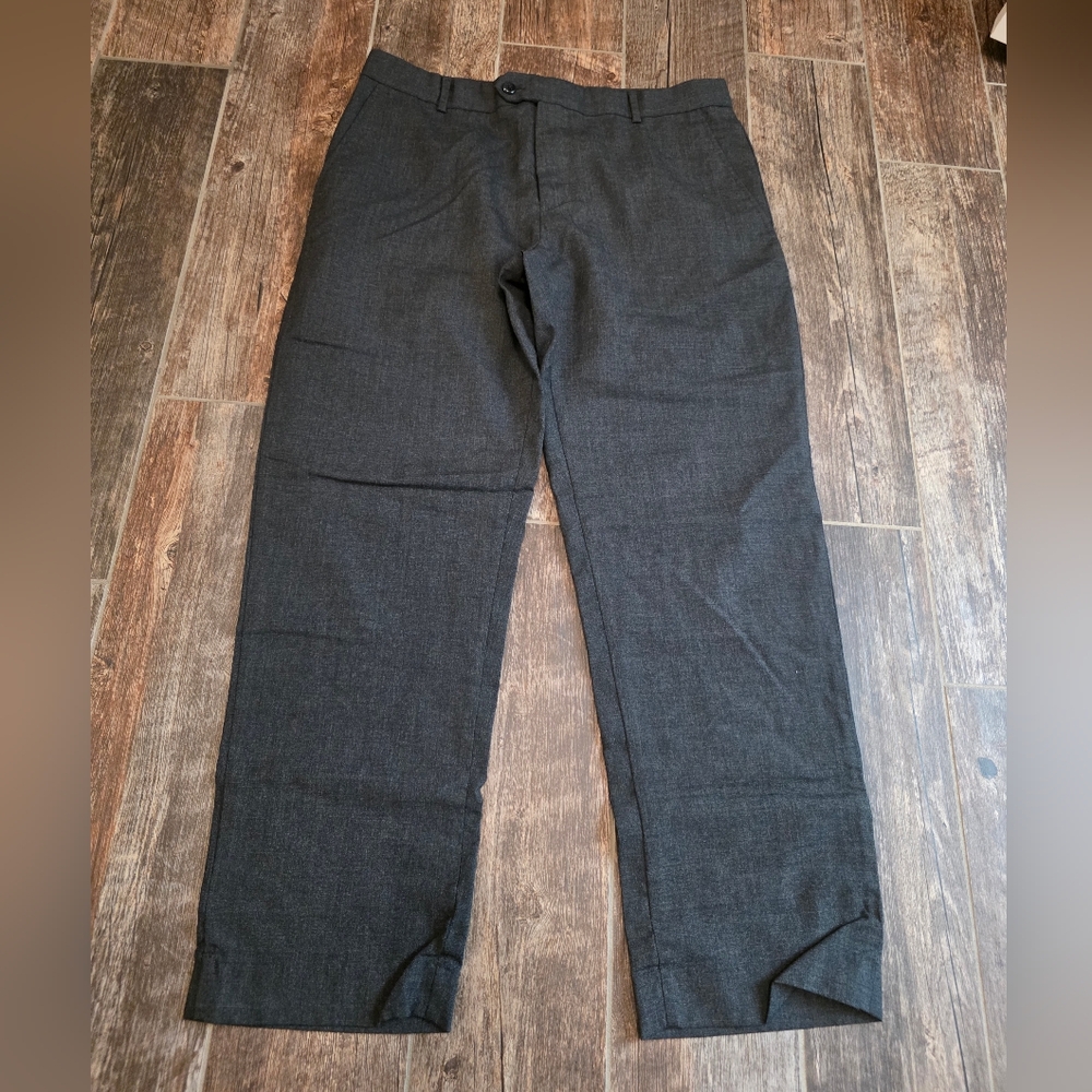 Mens Stafford Charcoal Dress Pants (34×29)